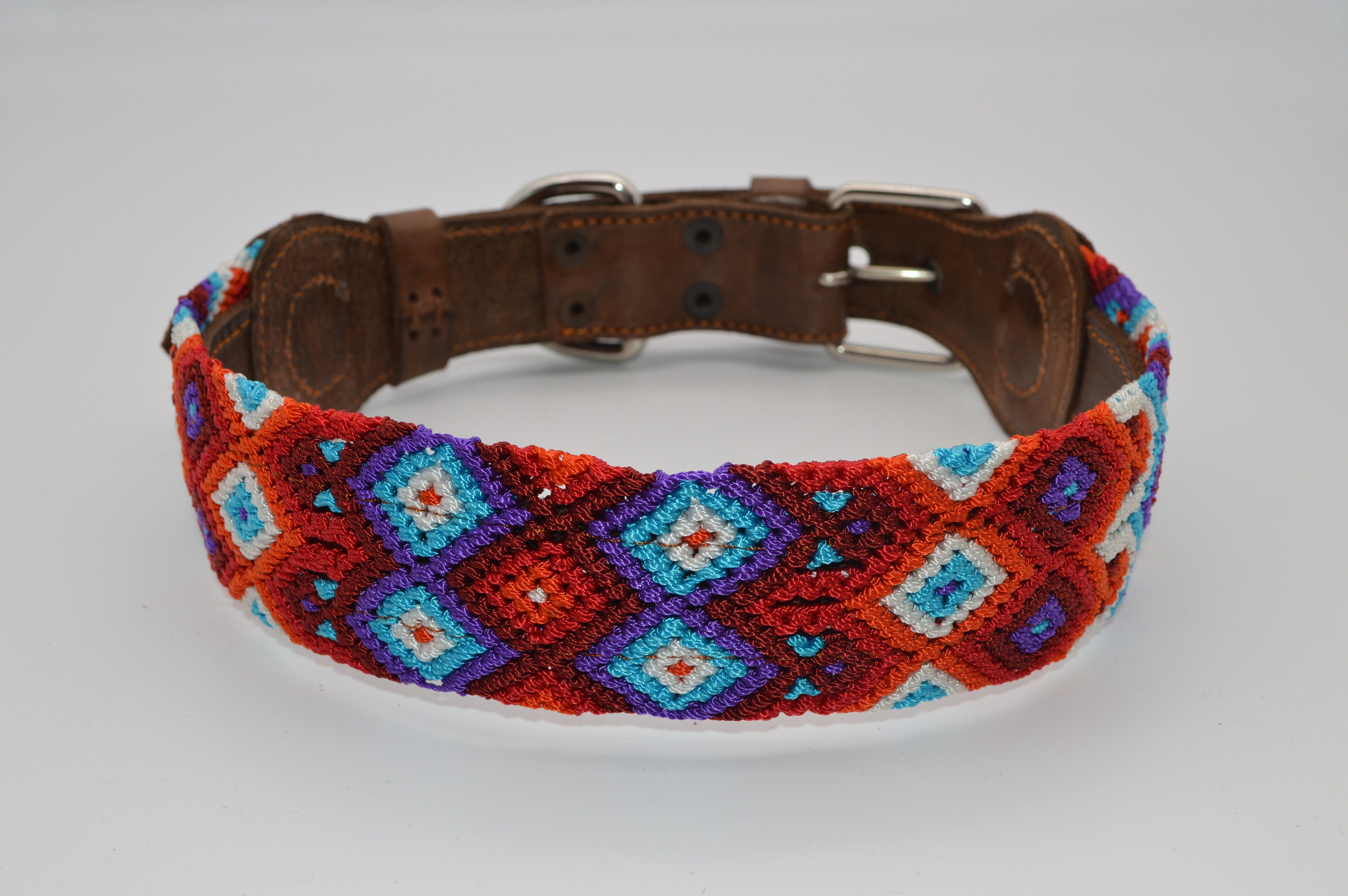 Mexican textile top dog collar