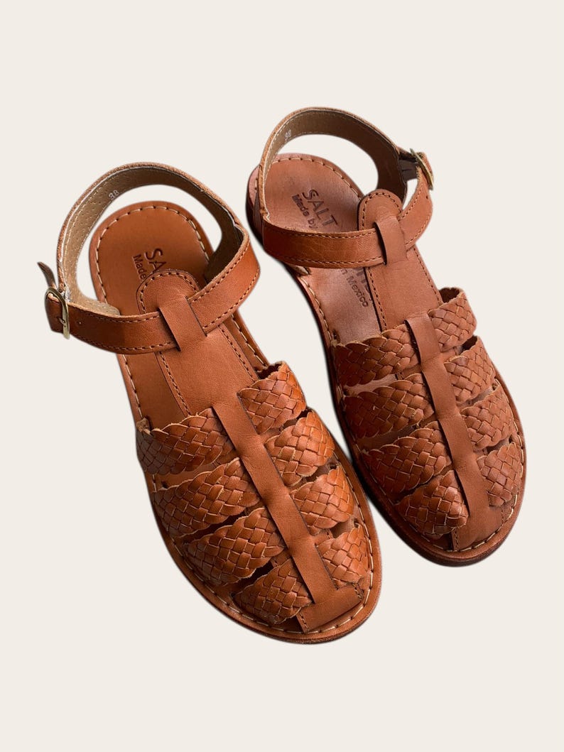 Brown Leather Huarache Sandals Handmade Mexican Fisherman Shoes brown-leather-huarache-sandals-handmade-mexican-fisherman-shoes