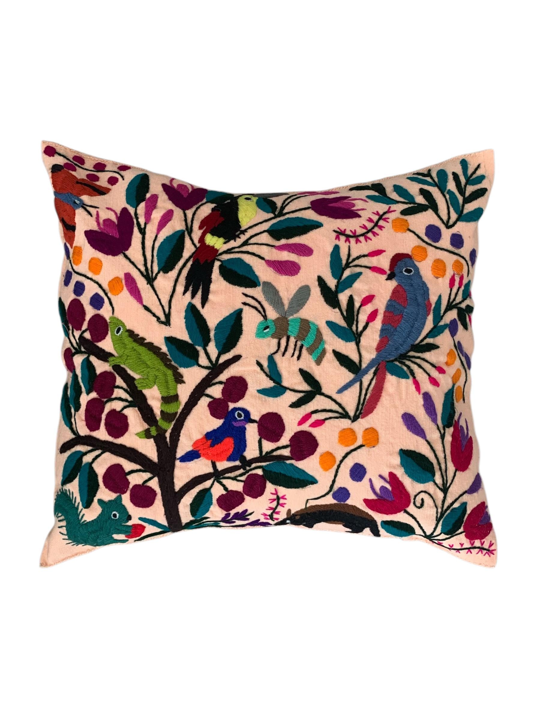 Mexican pillow cover, Handmade pillow cover, Colorful decorative pillow cover