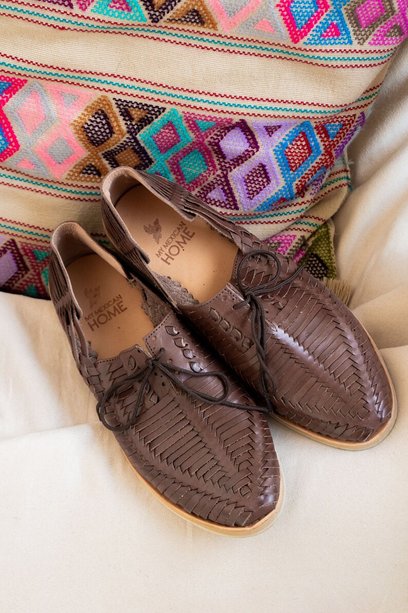 mens leather huarache sandals