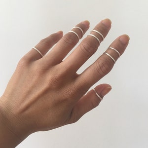 Midi Ring Sterling Silver 925, Midi Ring, Sterling Silver Ring, Ring Bands, Simple Ring Bands, Stacking ring, Ring Stacker, Stackable Ring image 3