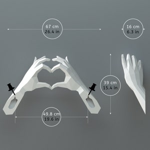 Papercraft Hands Heart digital download Declaration of image 3