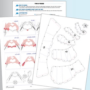 Papercraft Hands Heart digital download Declaration of image 5