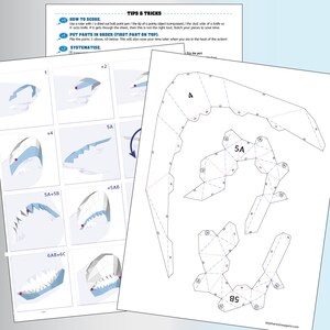 Low Poly Shark Papercraft: 3D Wall Decor DIY (PDF Pattern) image 5