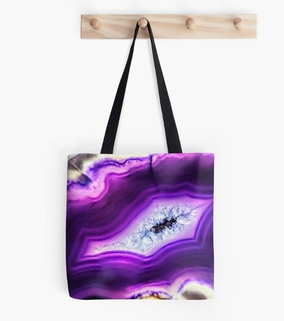 purple tote purse