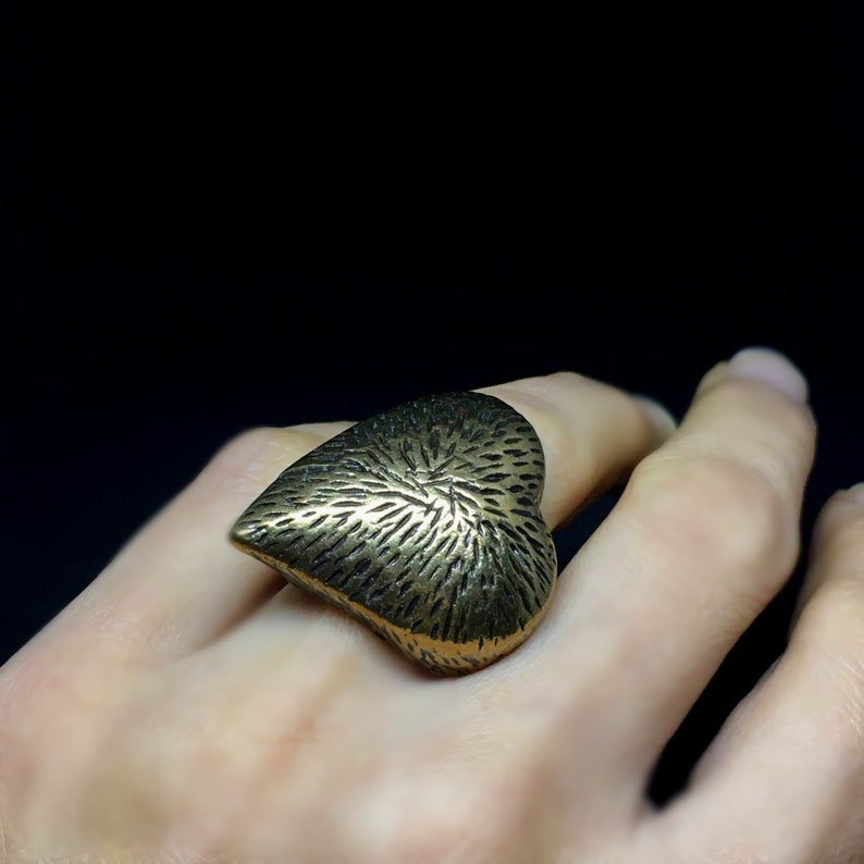 Heart Bronze Ring-Handmade Boho-Gift for Her-Mother/'s Day Gift-Ring for Women-Adjustable Ring-Gift for Women-Wedding Gift-Anniversary Gift