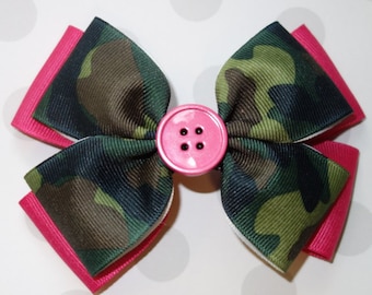 Camouflage Hair Bow