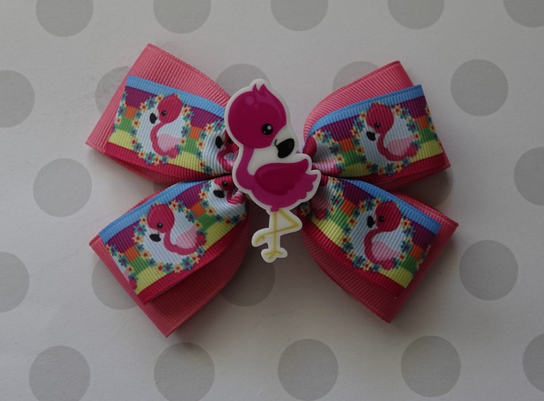 Flamingo Hair Bow