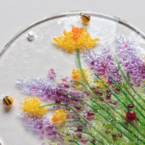 DIY Fused Glass Art Craft Kit Wild Flower Meadow by North Etsy UK