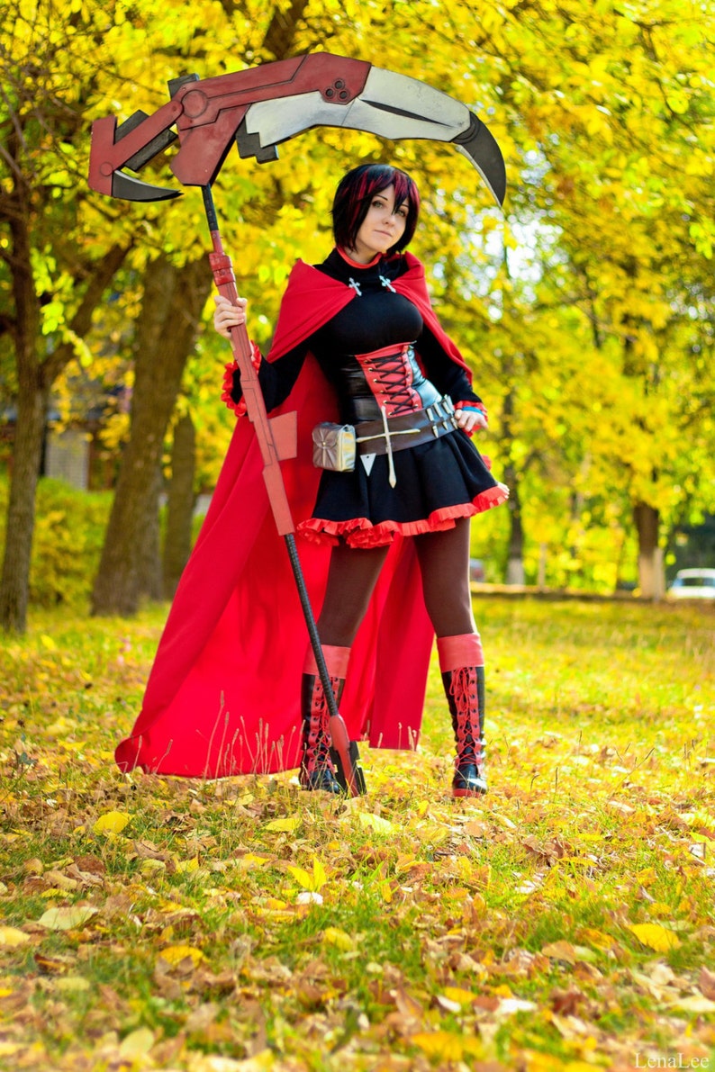 RWBY Ruby Rose Cosplay Costume Crescent rose larp Craft Etsy