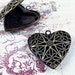 Brass Filigee Heart Locket Diffuser Lockets Antiqued Brass Victorian Style (2)