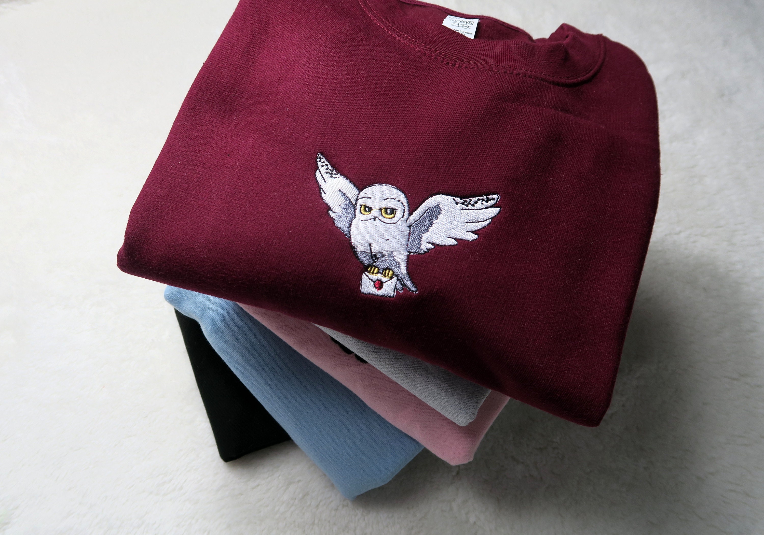Harry Potter Sweatshirt Hedwig owl Sweatshirt Embroidered Etsy