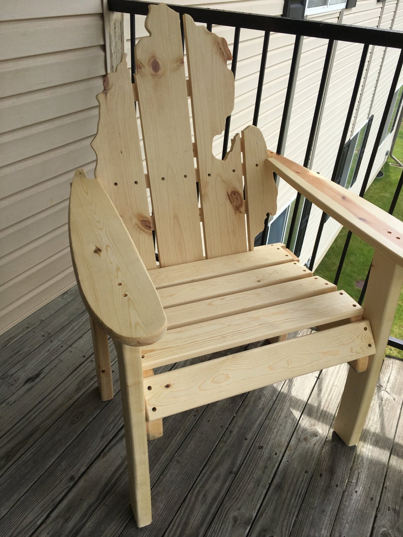 Michigan Adirondack Chair x1 Etsy
