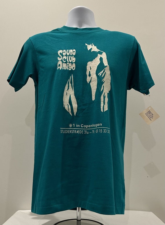 Sauna Club Amigo, Copenhagen 1980s  T-shirt, gay v