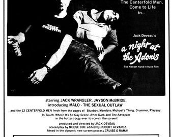 A Night at the Adonis Poster, gay interest, gay history