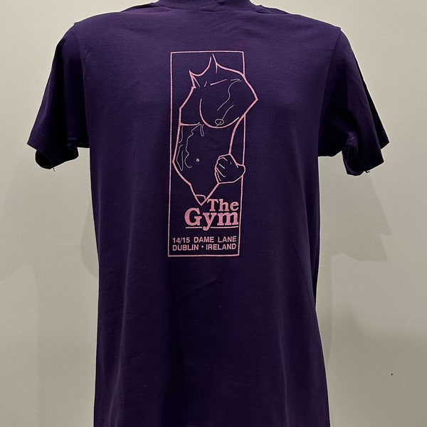 The Gym, Dublin Ireland, T Shirt 1980, Vntage Gay