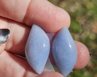 Angelite Cabochon Pair