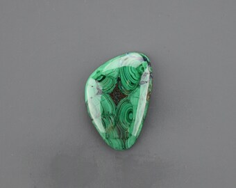 Malachite Cabochon - Polished Front, Matte Back