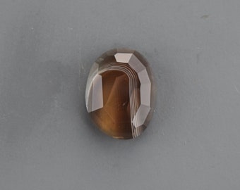 Faceted Botswana Agate Cabochon