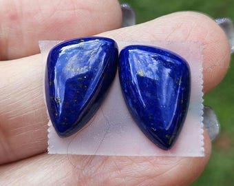 Lapis Lazuli Cabochon Pair