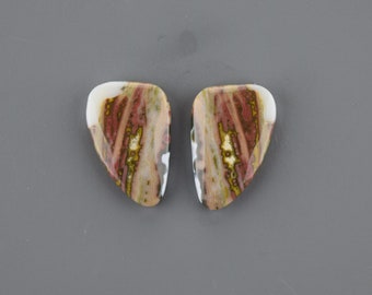 Ocean Jasper Earring Cabochon Pair