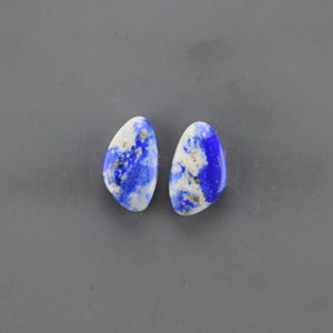 Chilean Lapis Lazuli Cabochon Pair