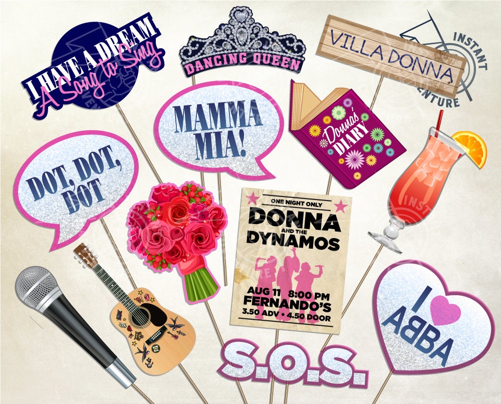 Mamma Mia Photo Booth Props Mamma Mia Party Printable vrogue.co