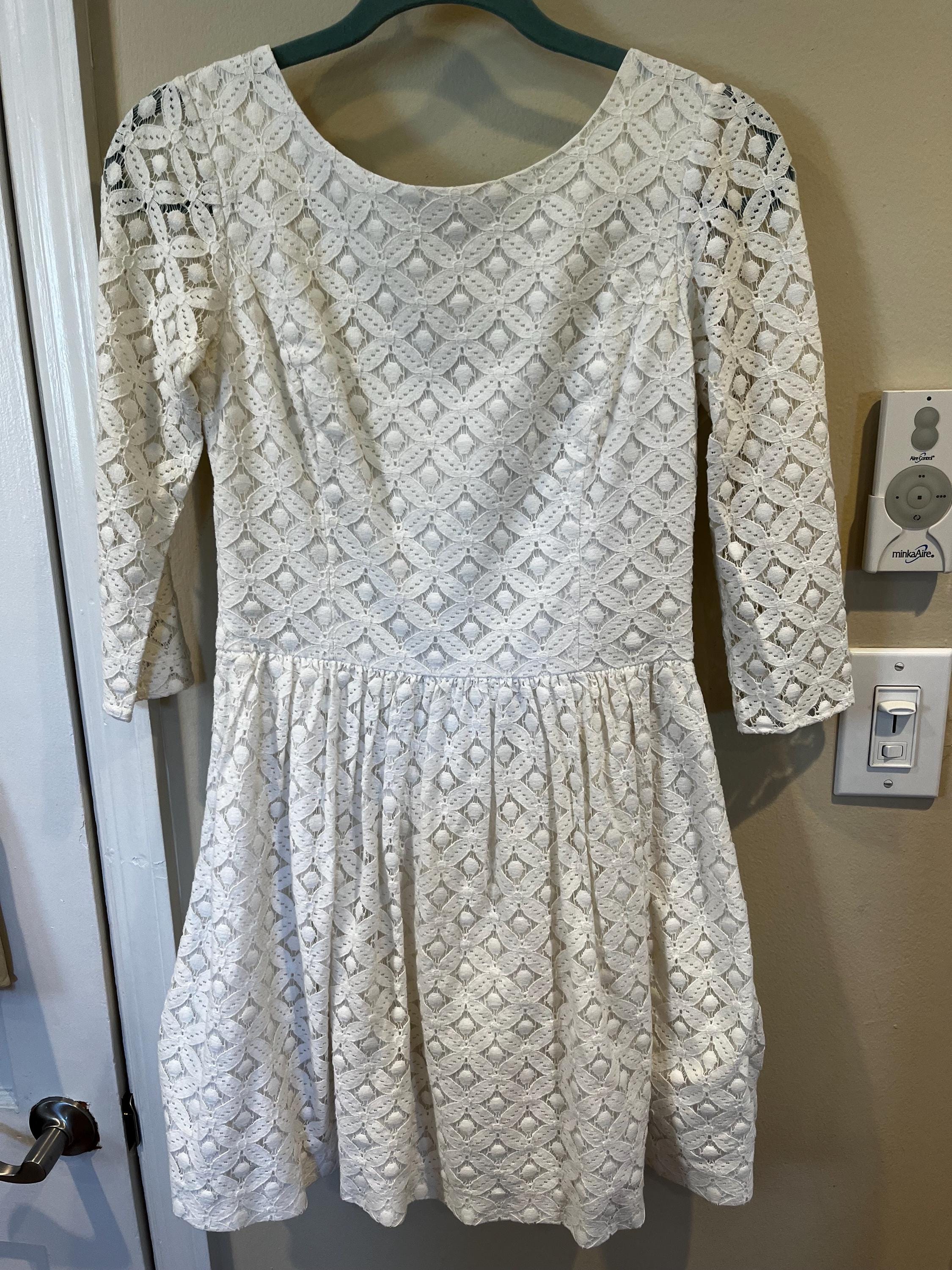 Lilly Pulitzer White Lace Dress. Size 4. Great Condition. Fit and Flare -  Etsy