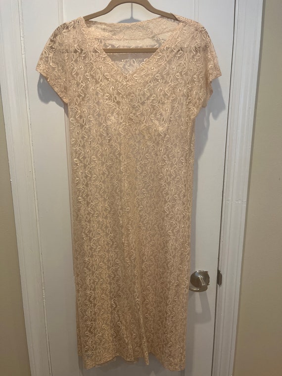 Vintage 1920s Lace Dress with slip