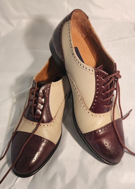 Giorgio Brutini Size 7D Preowned Two Tone Brown Tan Leather  display picture 1