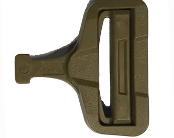 AustriAlpin ITW GT COBRA Buckle – 1.5" Plastic Quick Release, Tactical Coyote Brown, Made In Austria