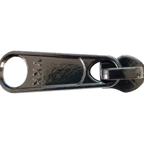 YKK No 45 Chain Black Slider (10 Pack) - Standard free lock long pull (DFL)