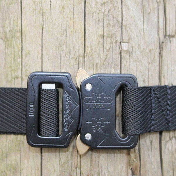 UKOM Lightweight 1" AustriAlpin Cobra Buckle Black Belt All sizes