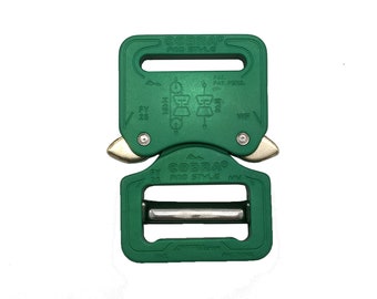 AustriAlpin 25mm / 1" Cobra Buckle - Green - FY25NVF - Adjustable Male - Fixed Female