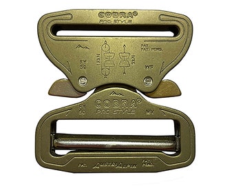 AustriAlpin Cobra Pro Style 50mm / 2" Hard-Coated Buckle XL Brass Ears - FY50HVF-XL