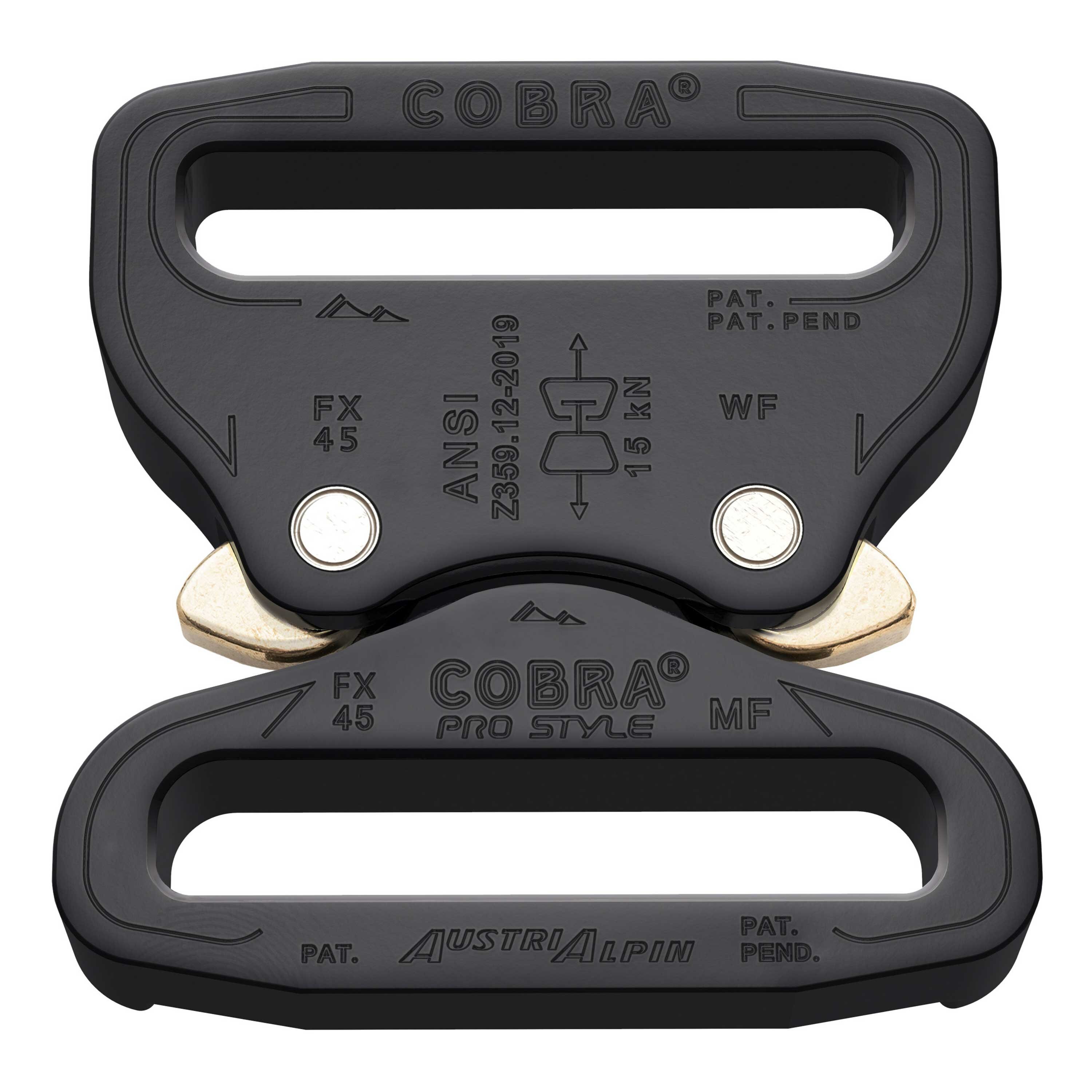 Boucle De Ceinture AustriAlpin Cobra 45mm Durcie - Double Réglable, Clips XL