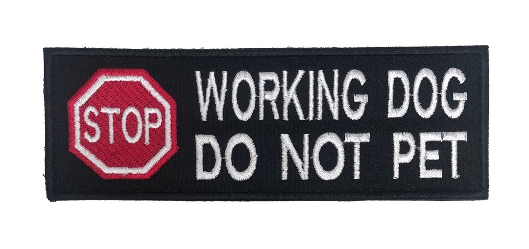 Working Dog Do Not Pet Hook and Loop Backed K9 Badge 15cm X Etsy UK
