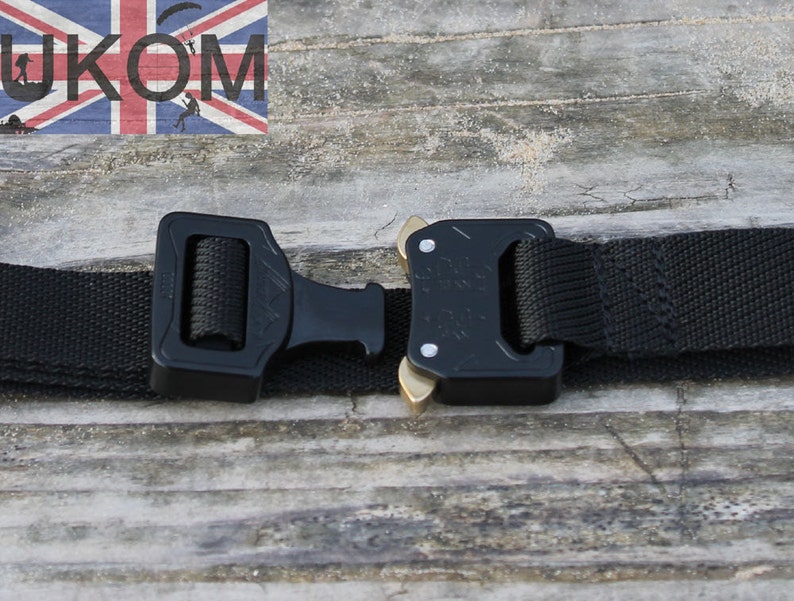 UKOM Lightweight 1 AustriAlpin Cobra Buckle Black Belt All sizes image 3