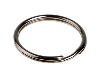 20mm Split Ring - Nickel Plated Steel - Keyring Attachment - Replacement Keyring