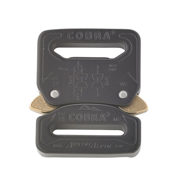 Male Adjustable Female Fixed FC38HVF AustriAlpin 38mm Hard Coated Cobra Buckle