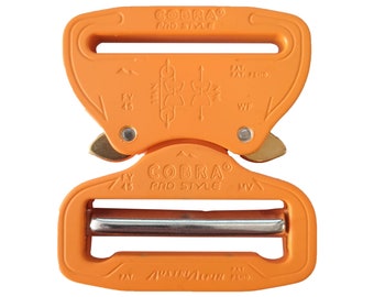 AustriAlpin 45mm 1.75" Orange Cobra Buckle - Male Adjust Female Fixed FY45OVF