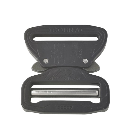 Clips FX45MVO-B AustriAlpin 45mm//1.75/" Negro Mate cobra Hebilla Negro Anillo en D