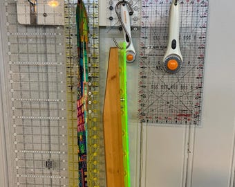 Wall Mounted Quilt Ruler Rack: Space-Saving Sewing Organizer