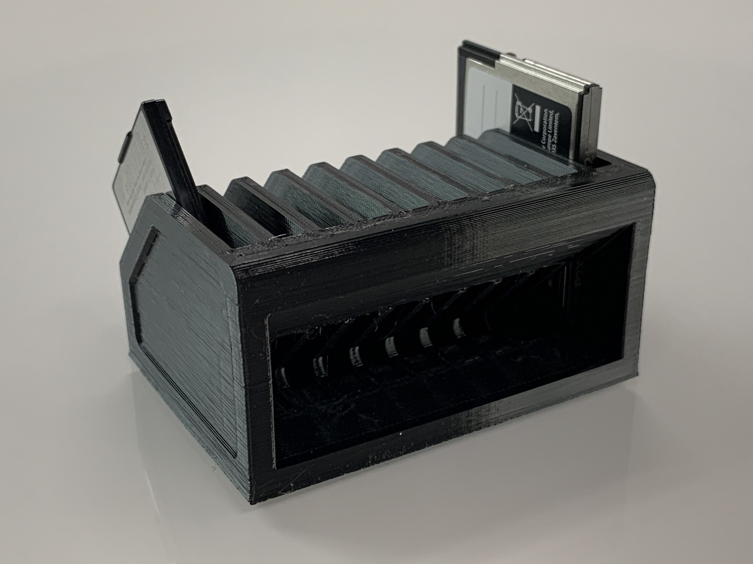 3D Printed Desktop Card Organizer: Compact Flash, Cfast, Xqd/cfexpress ...
