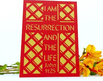 He is Risen SVG CRICUT CAMEO Happy Easter Cards John 11 35 bible verses resurrection and the life memorial card svg cricut christian bible