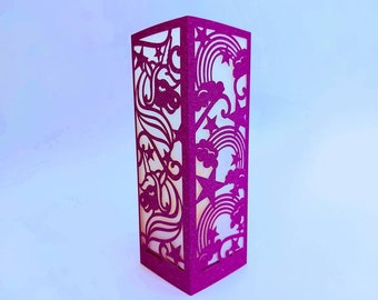 SVG Cricut Cut File Unicorn Lantern 3D Laser Cut Theme Unicorn Party Decor Centerpiece Die Cut Template Birthday Girl Silhouette Cameo dxf