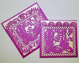 Plantilla SVG Quinceañera Sobre Invitación 15a Fiesta de Cumpleaños Mis 15 Años Charra Cow chicas Fiesta Mexicana Cricut Laser Cut DXF Invitación