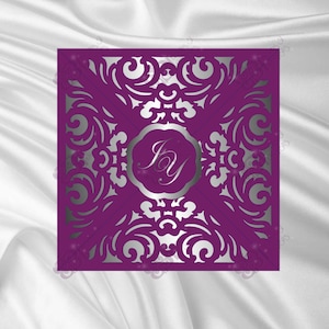 SVG-sjabloon lasergesneden huwelijksuitnodiging Cricut Marokko viervoudige kaart damast uitnodiging elegant ontwerp Silhouette Cameo Brother scancut