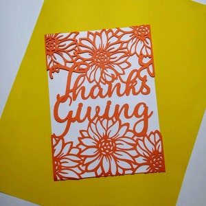 Cartes SVG Cricut Thanksgiving tournesols découpées au Laser bricolage Invitation Cricut coupe fichiers modèles carte automne automne mariage Silhouette camée