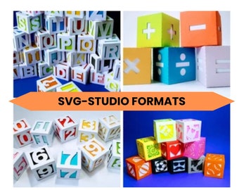 Zestaw liter 3D Alfabet SVG Pliki do cięcia Kostka Cricut numer Baby Shower urodziny wystrój dom klasa Baby Blocks Sylwetka Cameo Laser
